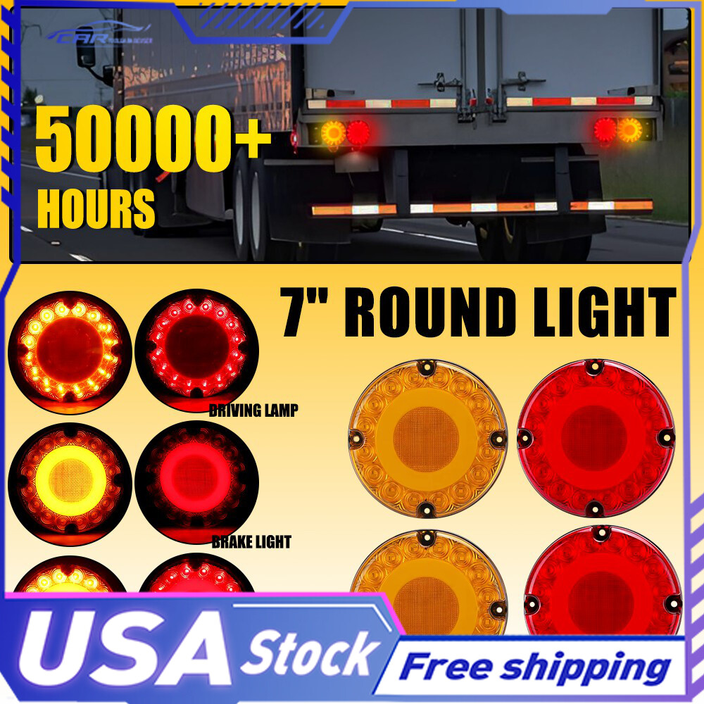 Round Red+Amber LED 7