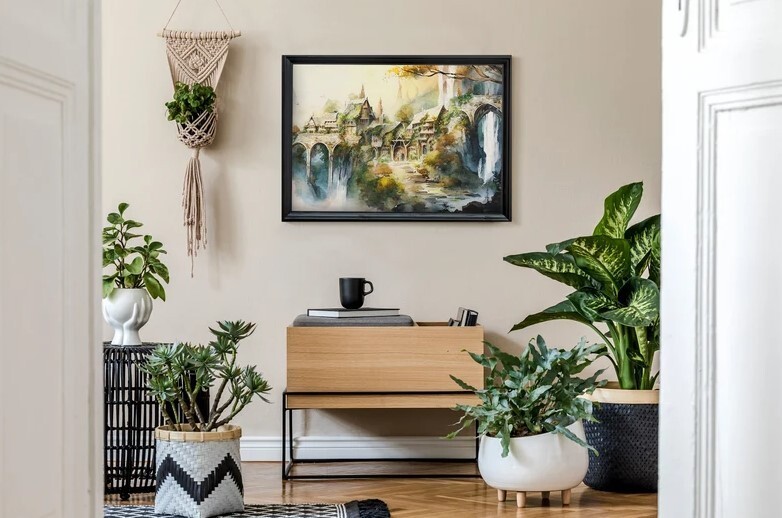 Entrance to Rivendell, Lord of the Rings Art, Fantasy Art