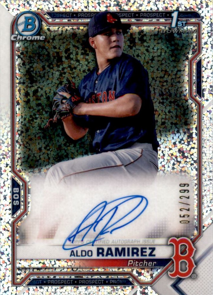 Autógrafos Bowman Chrome Prospect 2021 Speckle Ref #CPAARA Aldo Ramírez