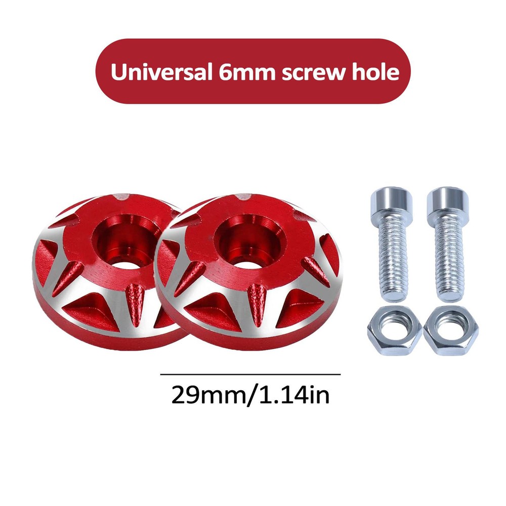 2Pcs Aluminum Alloy Motorcycle License Plate Frame Bolts-Lic Tag Fastener Screws