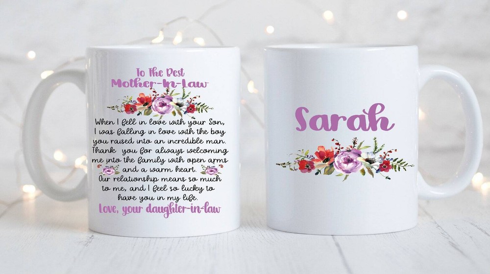 Personalized Custom Best Mother In Law Mug Mother's Day Gift For Mil Birthday