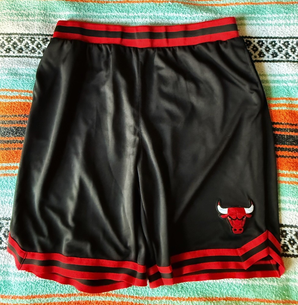 Chicago Bulls Men’s XXL Ultra Game Black Red Mesh Basketball Shorts Unworn