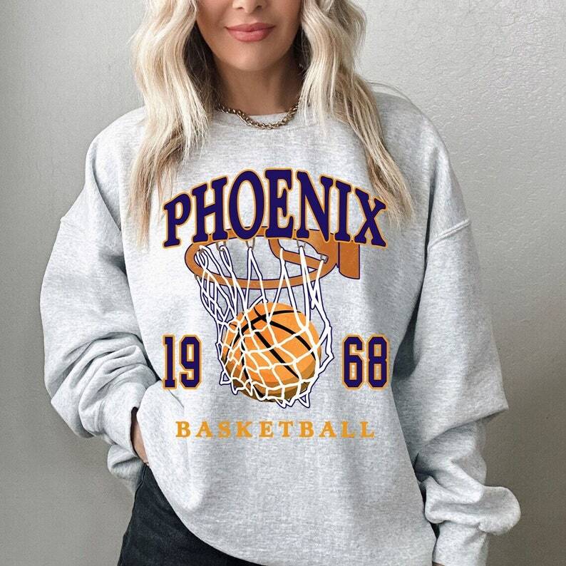 Phoenix Basketball Sweatshirt NBA shirt, ash color, men women shirt TE9374
