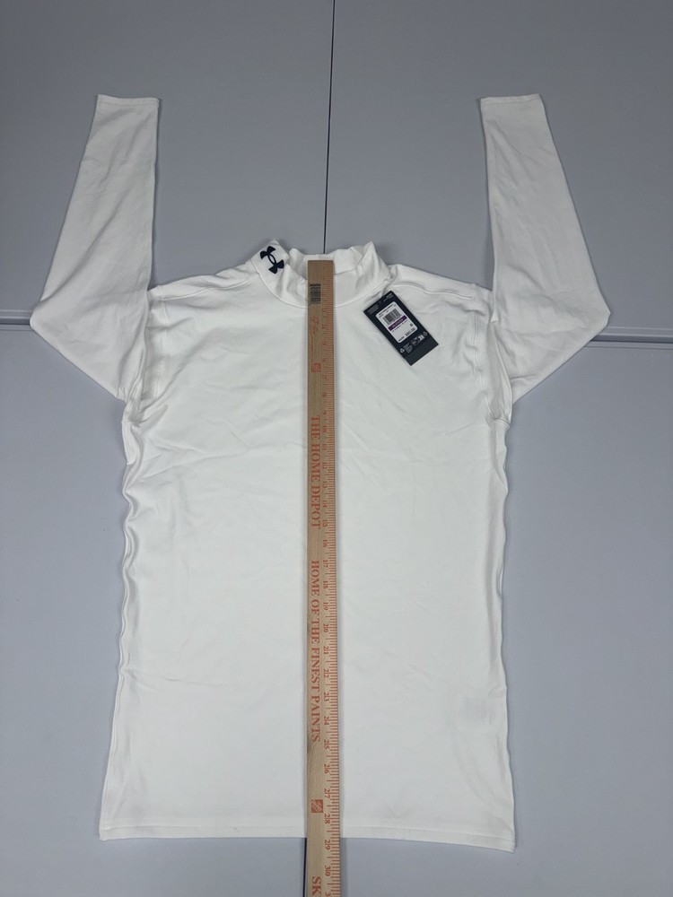 Under Armour Men's ColdGear OG Mock Neck Compression Long Sleeve White Pick Size