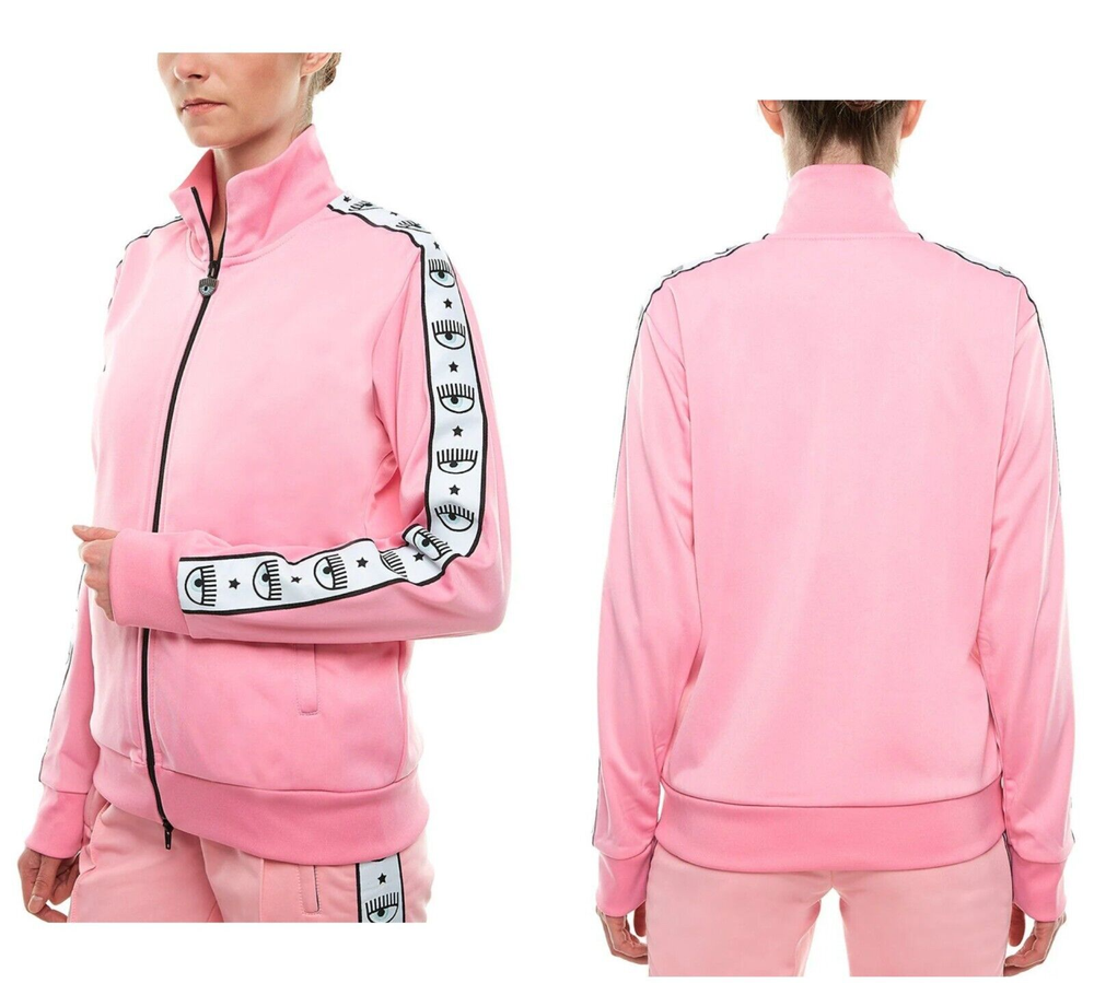 NWT Chiara Ferragni 80's Jacket Logomania In Pink Size: Small