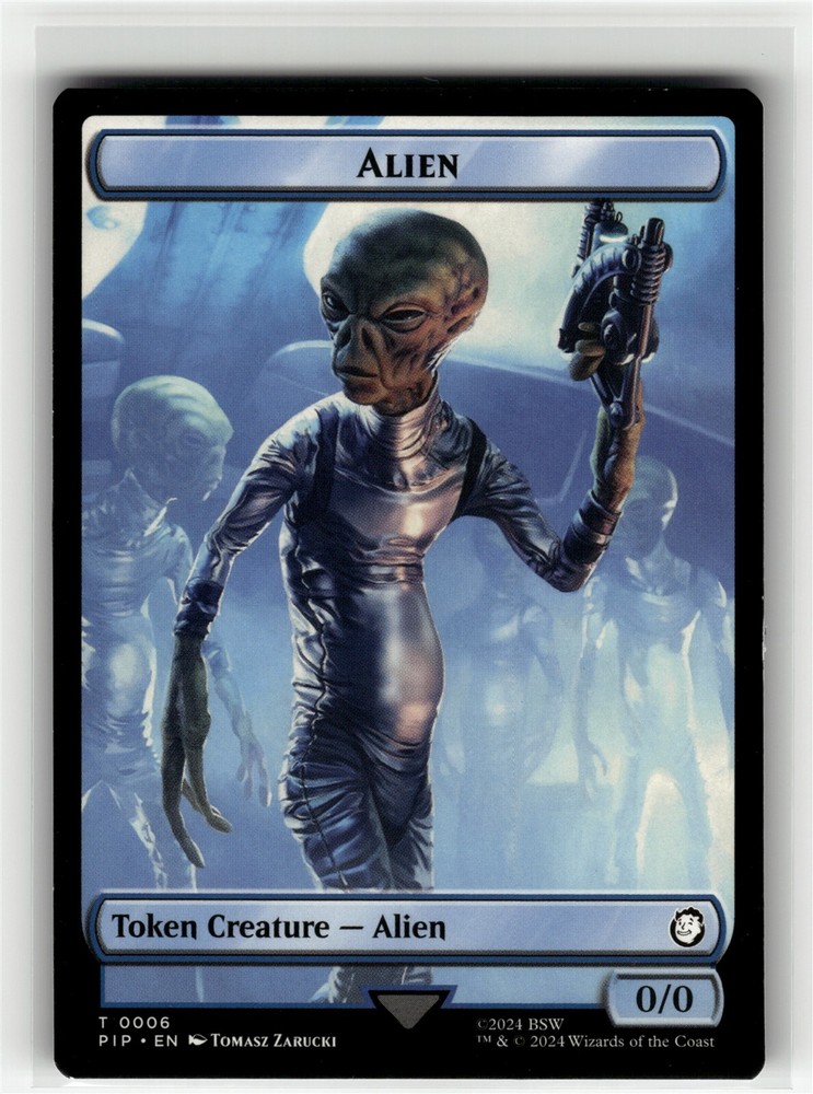 ALIEN // CLUE DOUBLE-SIDED TOKEN Fallout Commander #6//11 PIP(NM+)(MTG)