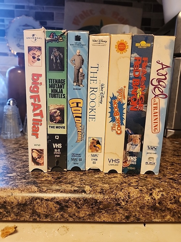7 Vintage Kids/teen Movies Vhs Assorted Studios