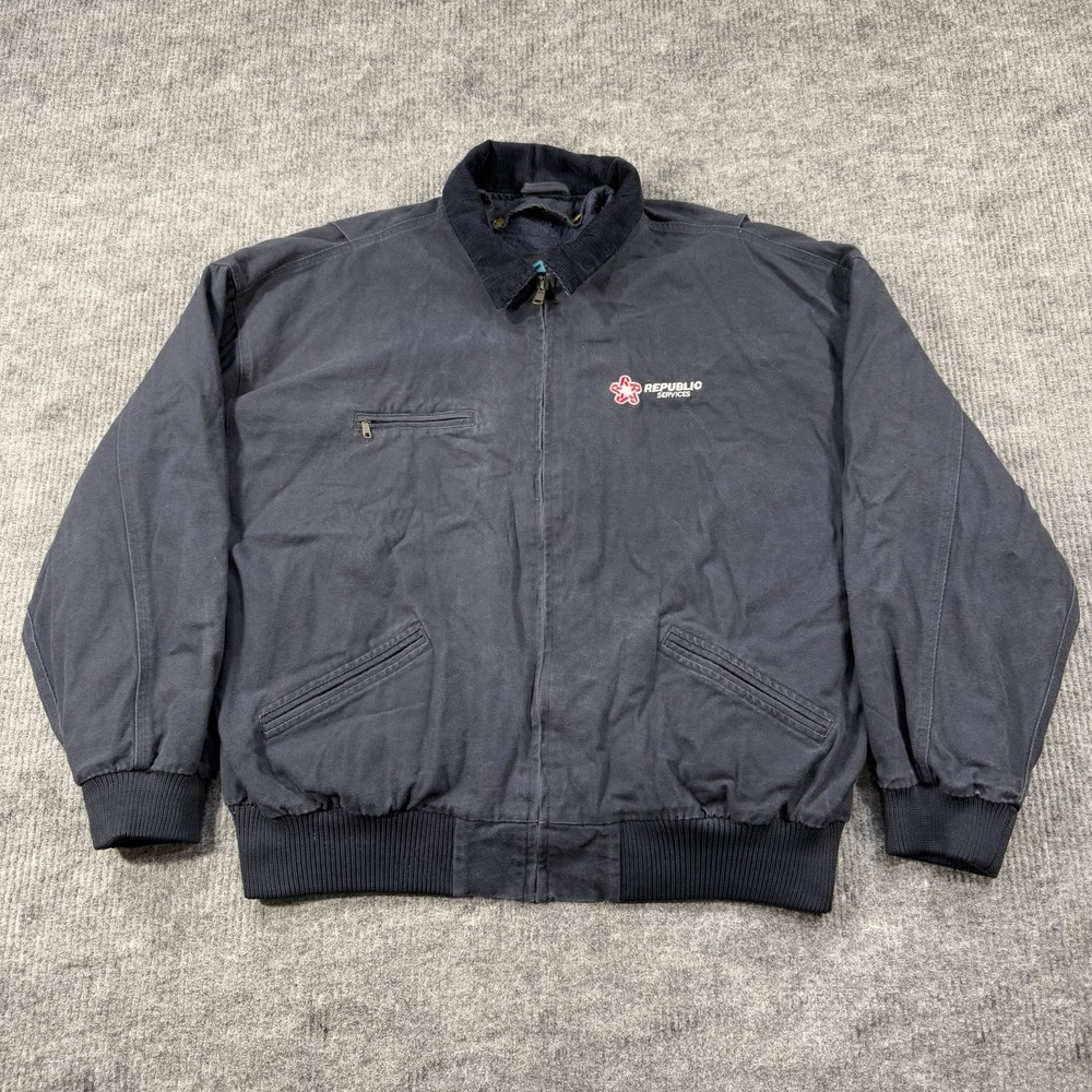 Vintage Tri Mountain Canvas Detroit Work Jacket Carhartt Style Blanket Lined 3XL