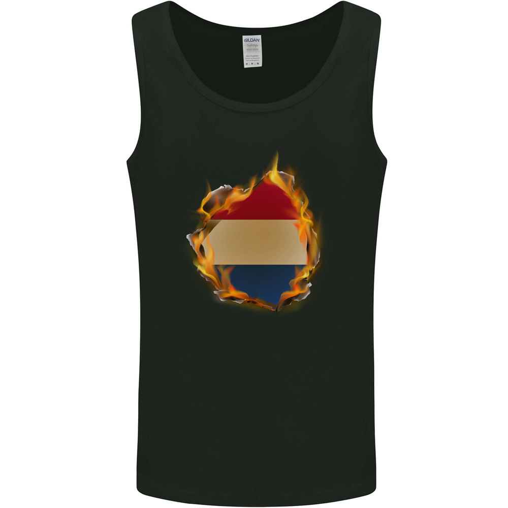 The Dutch Flag Fire Effect Holland Mens Vest Tank Top