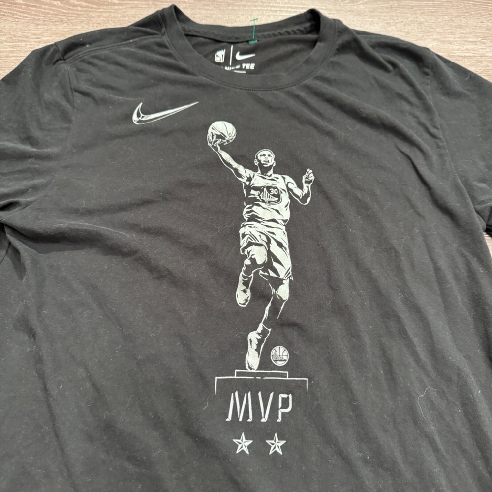 Nike Stephen Curry Shirt Adult Small Golden State Warriors MVP Graphic Tee Basic