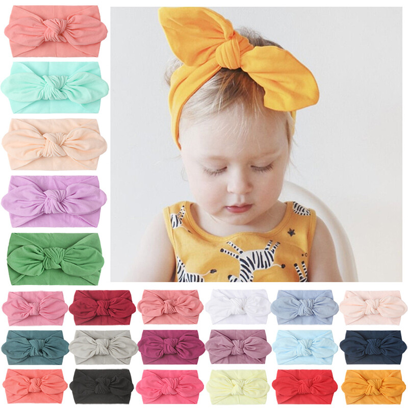 Kids Girl Baby Cute Headband Soft Nylon Elastic Hair Band Accessories Headwrap
