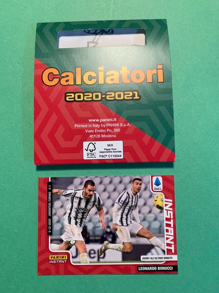 Juventus Bonucci & Ronaldo Derby di Torino 2-1 Panini Instant Card #2  