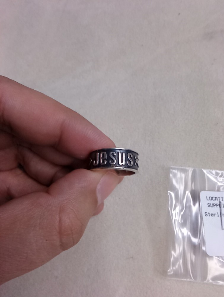 Jesus Religious Faith Star of David Ring Sterling Silver 925 Band Size 7.5