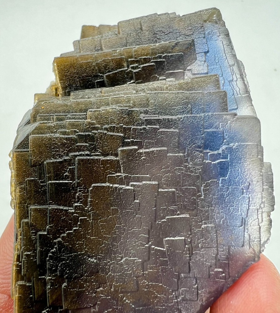 230g Rare Natural Blue Cubic Phantom Fluorite Specimen from Pakistan