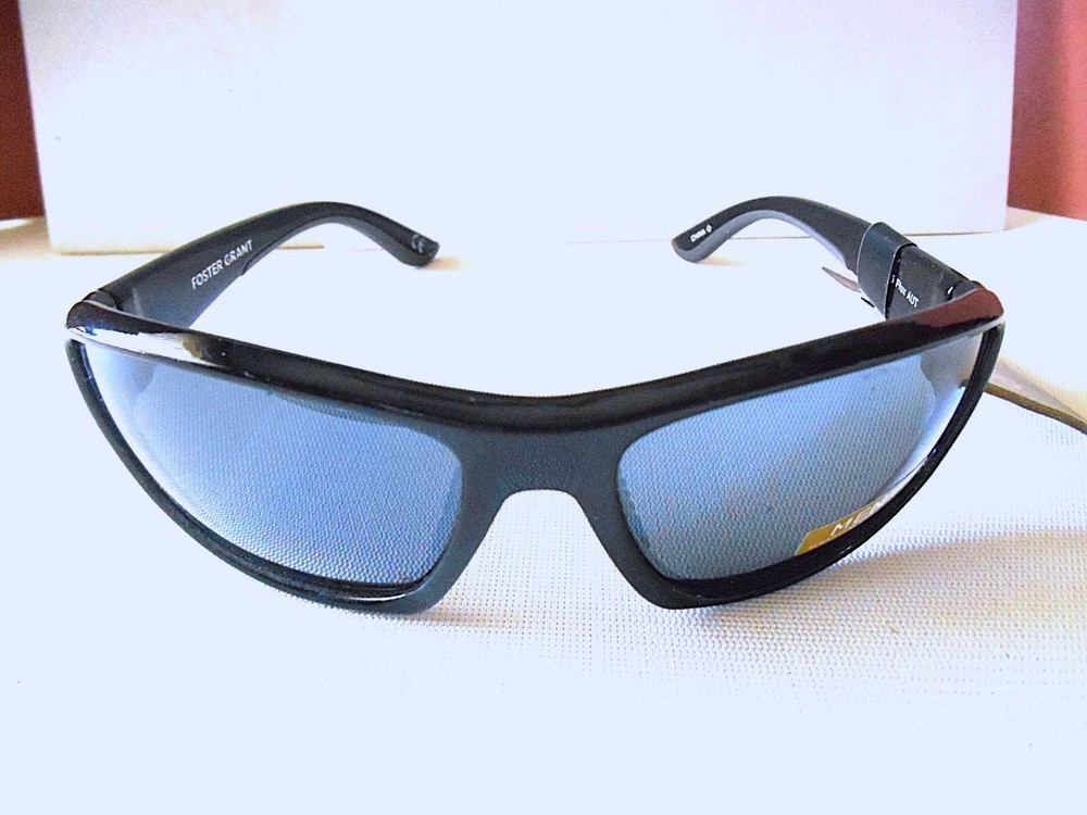 FOSTER GRANT Max Block Black Wrap Around Sunglasses