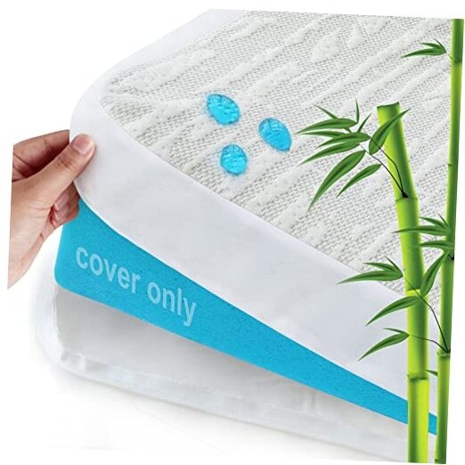 Waterproof 2 Inch Queen Mattress Topper Cover Protector 100% Leakproof