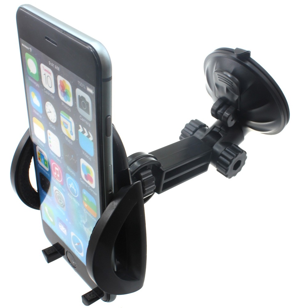 For Phone 16/17/Pro/Max/Air - Car Mount Dash Windshield Holder Cradle Swivel