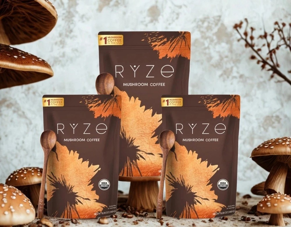 (Pack Of 3) Ryse Organic Mushroom Coffee 6 Adaptogenic M