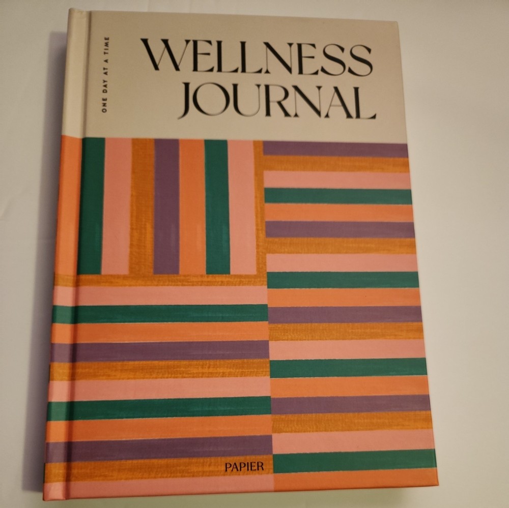 Papier Happy Stripes Wellness Journal One Day At A Time Guided Anthropologie