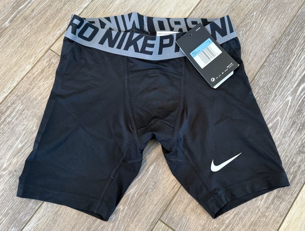 Nike Pro Boy's Training Compression Dri-fit Short AQ9593-010!Black Size Medium
