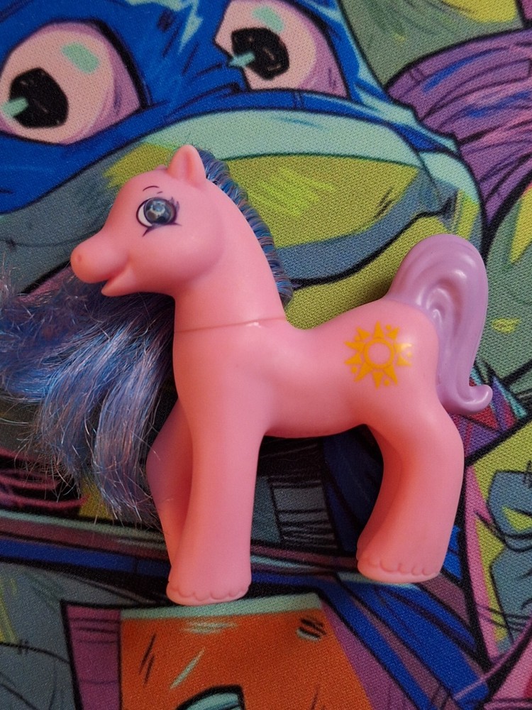 Vintage 1998 My Little Pony Sun Sparkle G2 Pink Purple Horse Toy Figurine