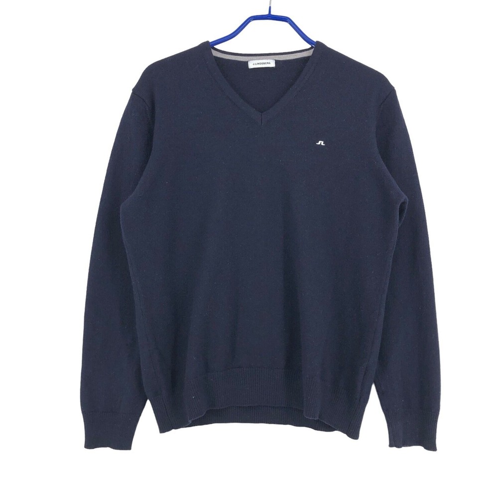 J.Lindeberg Men's 100% Wool V-Neck Sweater Size M