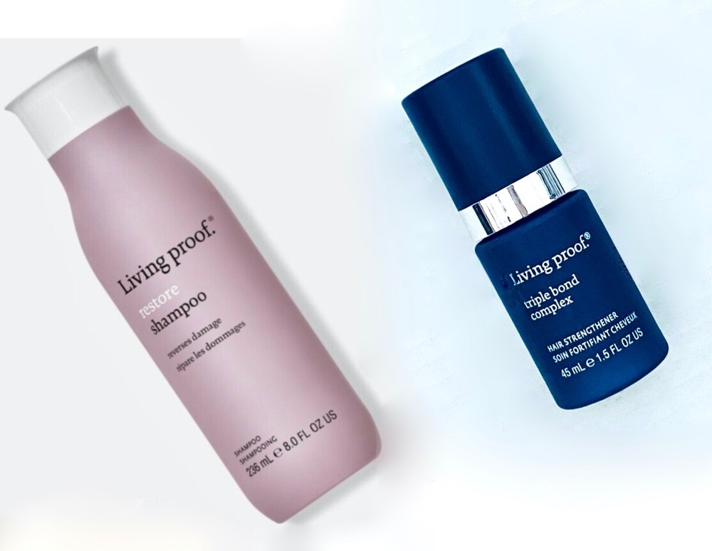 LIVING PROOF RESTORE Shampoo Reverse Dryness &Damage + TRIPLE BOND COMPLEX HAIR