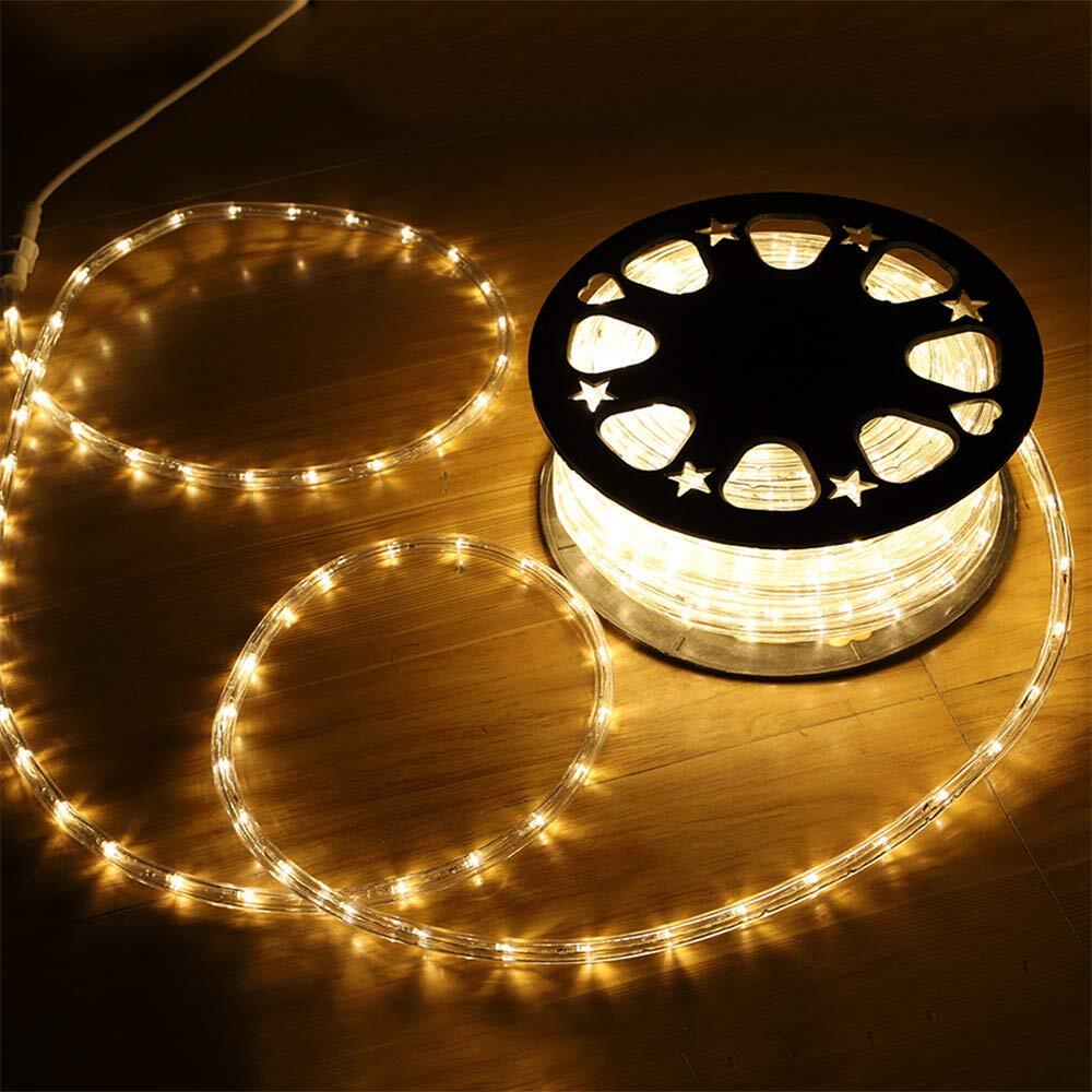 Indoor Outdoor Rope Lights,110v 100ft Connectable led Rope Lights Outdoor Wat...