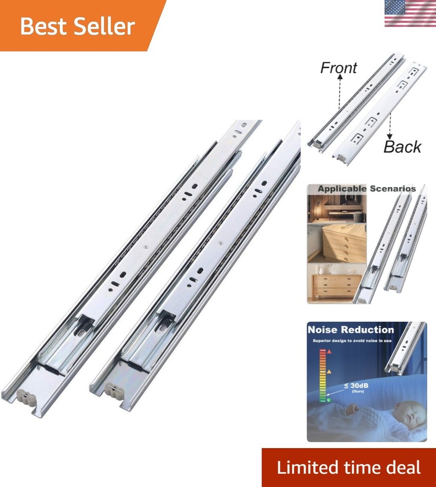 Drawer Slides Alloy Steel 10 Inch Full Extension Side Mount 5 Pairs