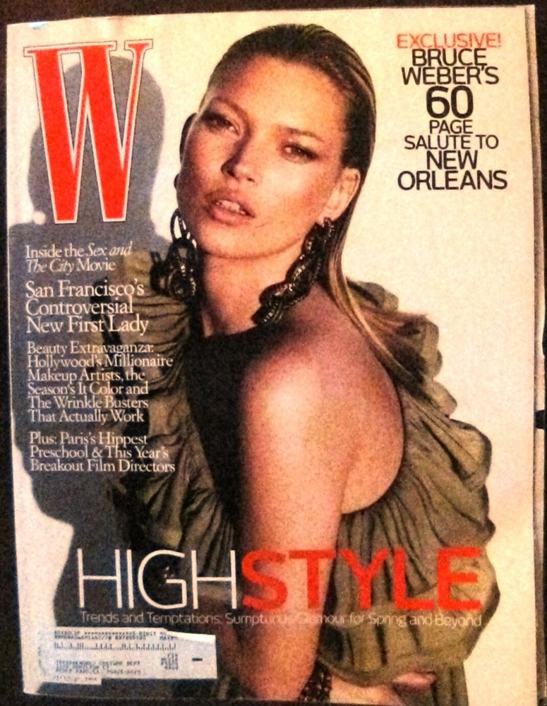 April 2008 W Magazine Kate Moss Cover Sex and the City 3.95 Flat Rate Shipping