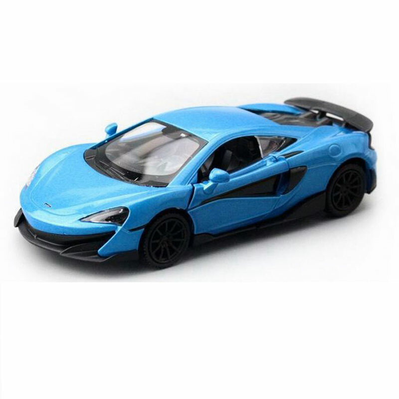 1/36 Scale Blue McLaren 600LT Diecast Metal Toy Car for Kids