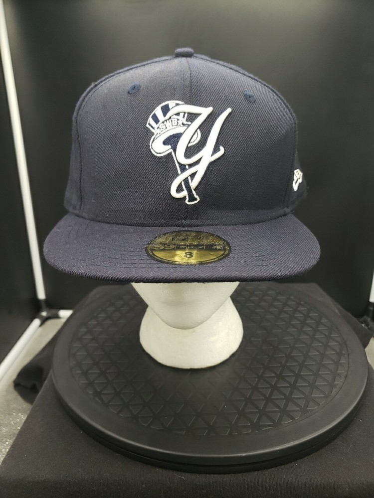 New York Yankees Navy Blue Script Bat Logo 59Fifty Fitted Cap Size 8