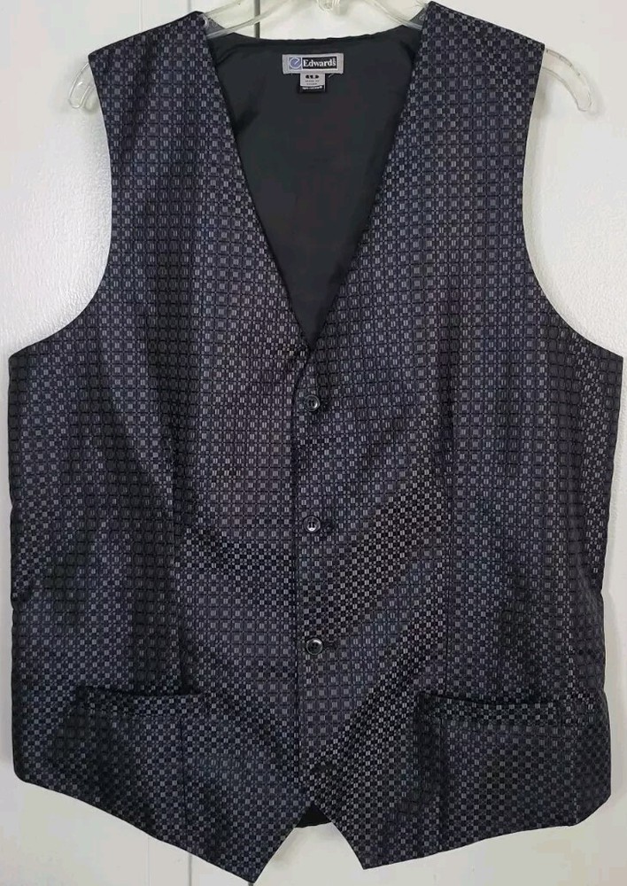 Edwards Garments Style 4396 Mens Brocade Vest Classic Formal Wear