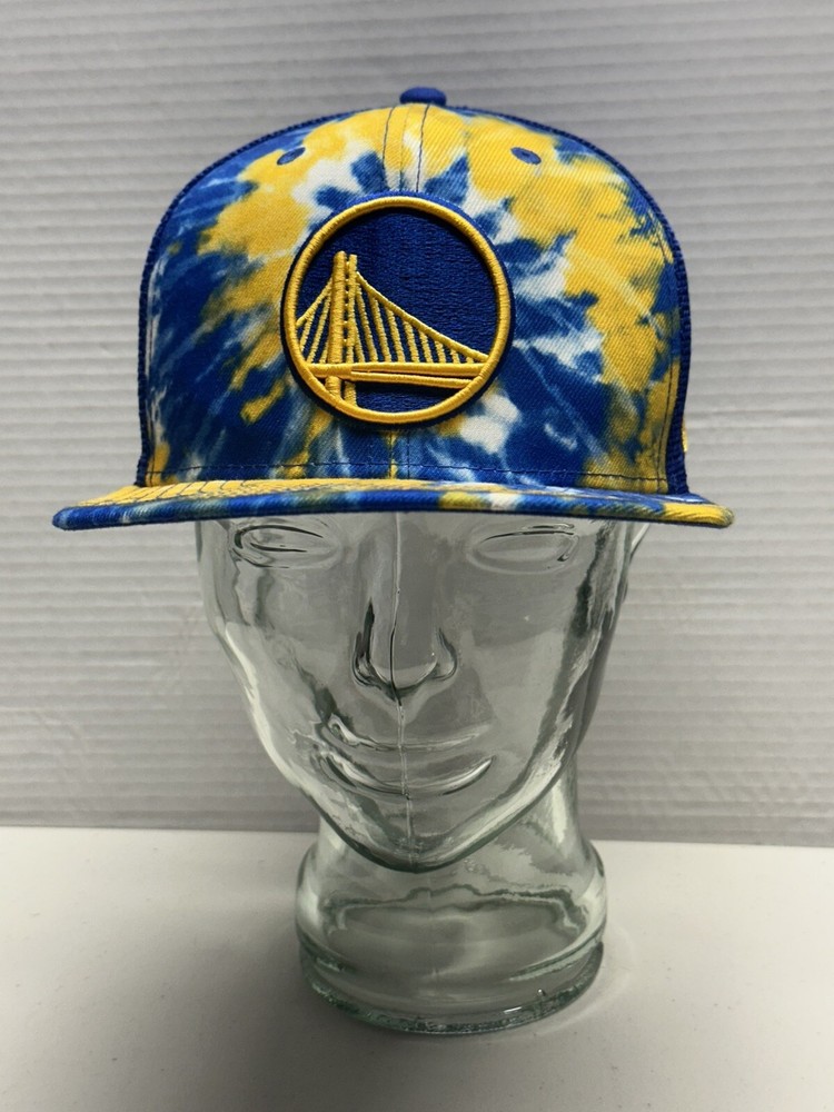 Golden State Warriors New Era 9Fifty Tie Dye Adjustable Hat Cap One Size - Used