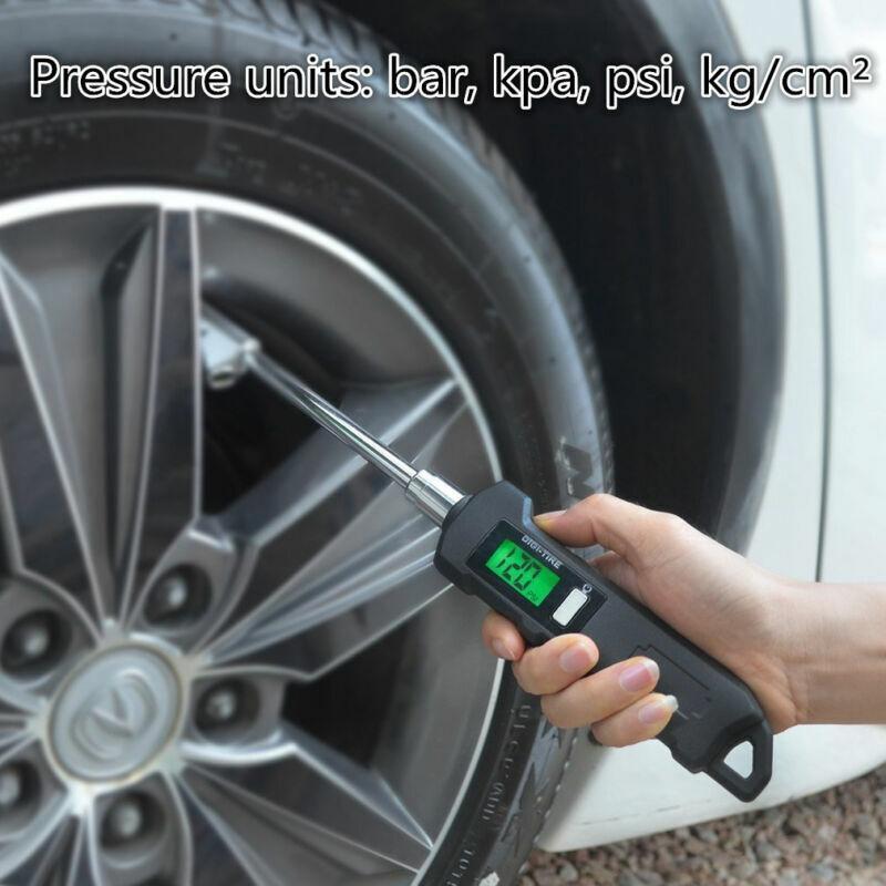 150PSI Dual Nozzle Digital Tire Pressure Gauge Tool SUV Car Truck Tester + Torch