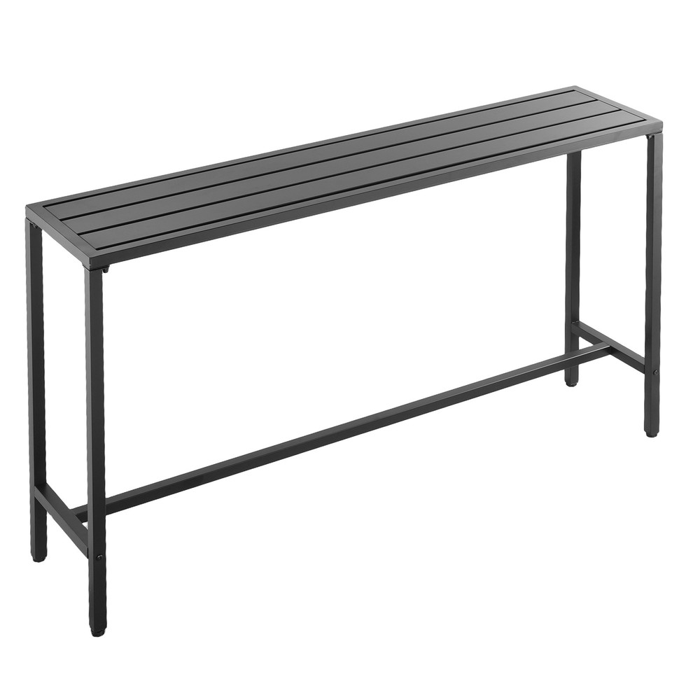 Uimoso 63 x 15 Inch Waterproof Outdoor Patio Table for Pool or Deck