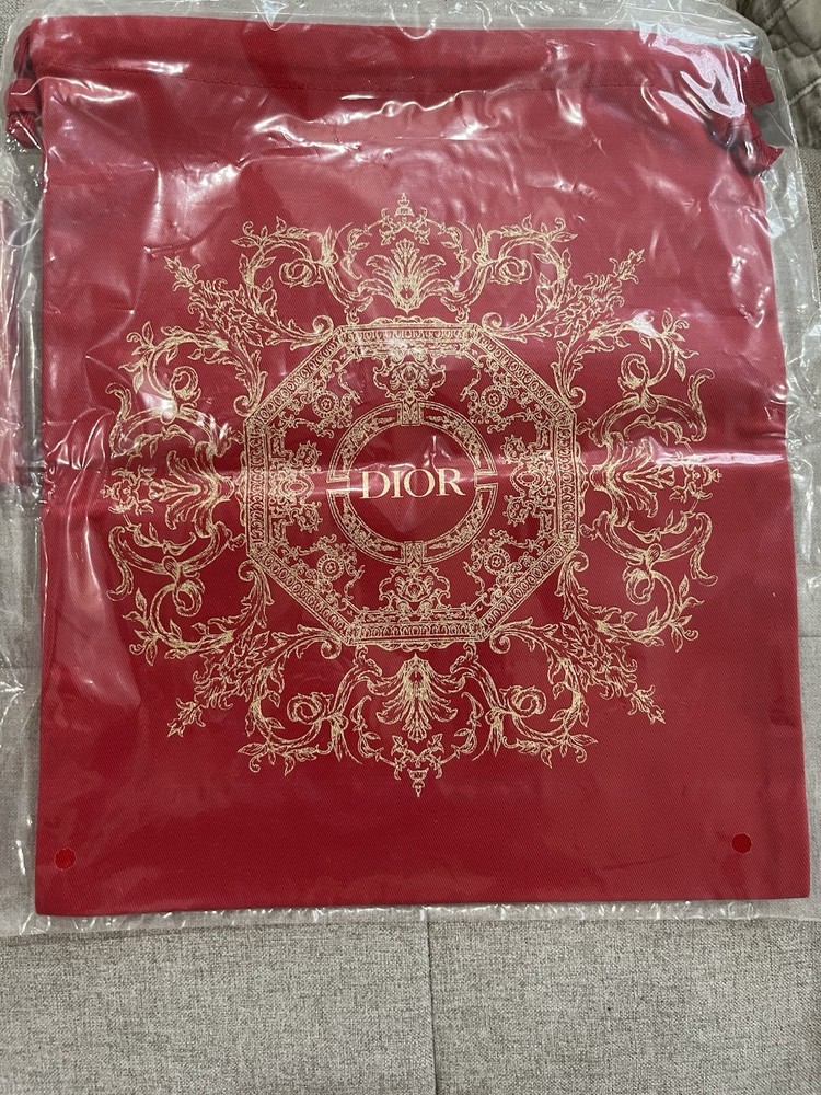 Christian Dior  Chinese Lunar New Year Red & Gold Envelopes & String Bag