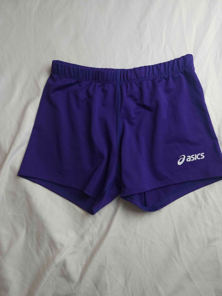 Asics Interval 1/2 Split Athletic Running Shorts Mens Purple Outdoor Athleisure