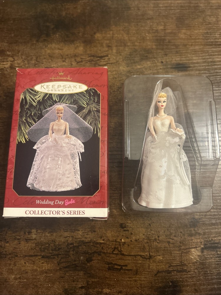 Hallmark 1997 Christmas Ornament Barbie Wedding Day 4th in Series Keepsake  (41)