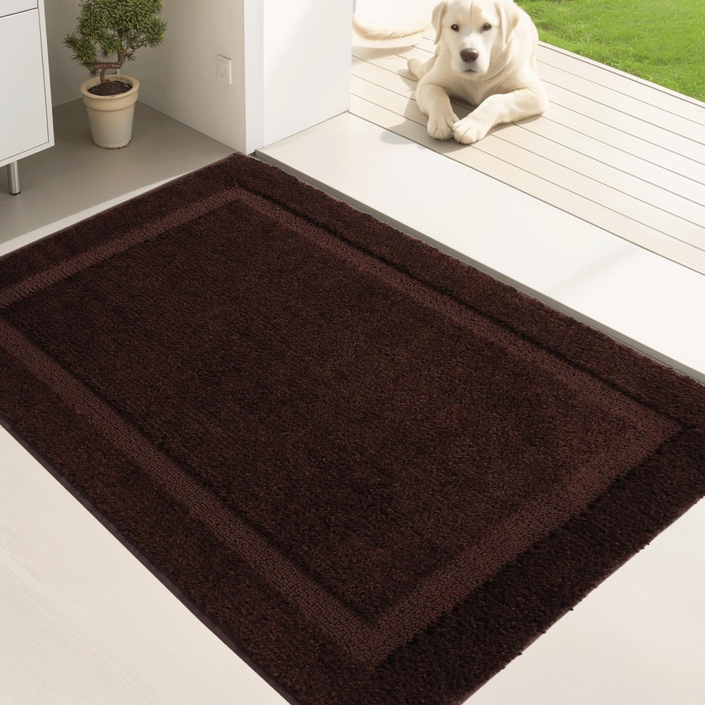 Door Mat Indoor Entrance, Dirt Trapper Entryway Rug with Non-Slip Rubber Back...