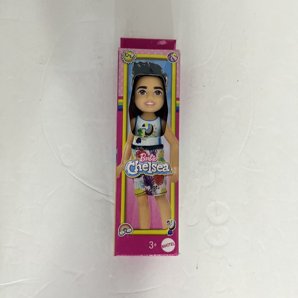 Barbie Chelsea Boy Doll Toucan Top Floral Print Swim Trunks HTK26 - Darrin Doll