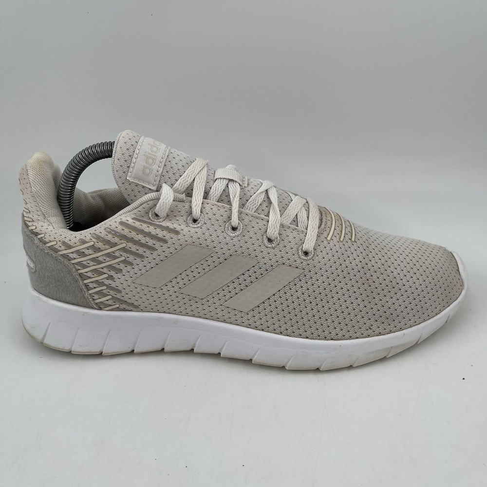 Adidas Womens Asweerun Raw White Grey Mesh Running Shoes Size 9