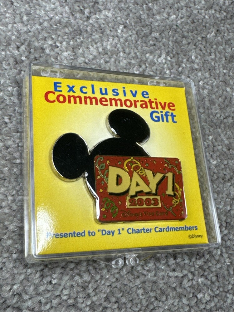 Disney Visa Exclusive 2003 Day 1 Pin Commemorative Gift Charter Members Only-image