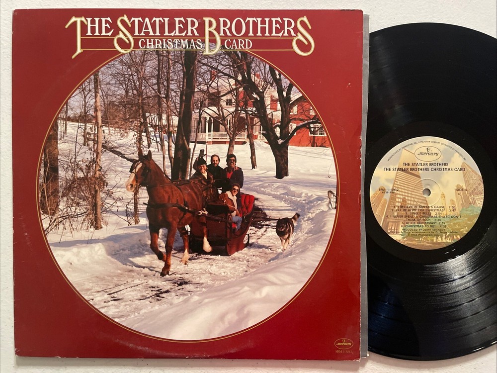 The Statler Brothers Christmas Card LP Mercury Classic Holiday Embossed VG+!!!!