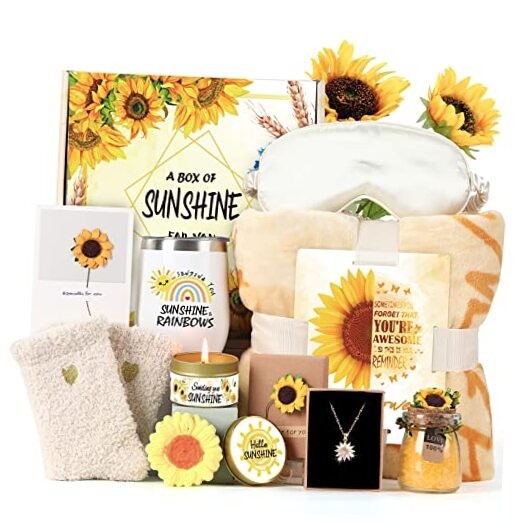 Sending Sunshine Gift, Sunflower Gifts for Women, Care Package, Birthday Gifts