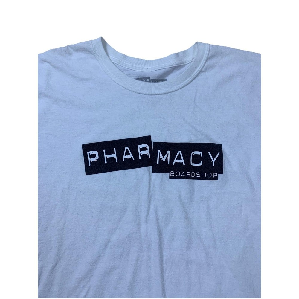 Pharmacy Skateboard T-Shirt XL White Mens Short Sleeve Graphic Tee