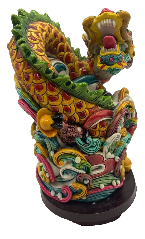 Strange Chinese Dragon Sculpture Ornament Figurine 14 cms