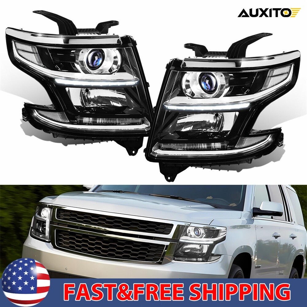 For 2015-20 Chevy Tahoe Suburban Headlight Driver & Passenger Side RH LH 15-20
