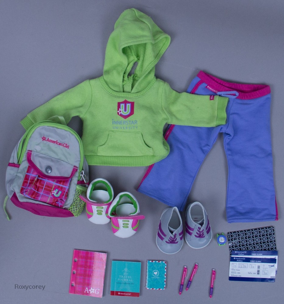 American Girl Doll InnerStar University Set with Backpack Sneakers Notebooks Pens  