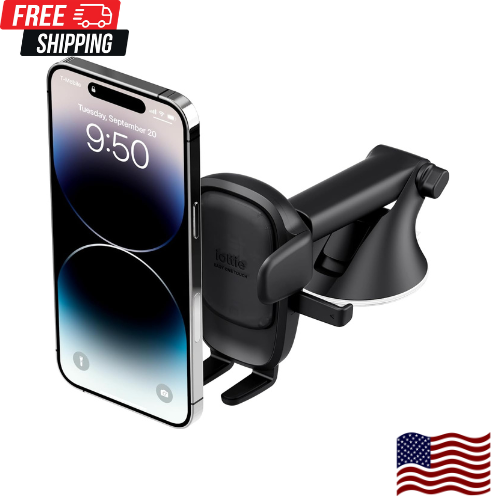 Easy One Touch 6 Car Mount, Dashboard/Windshield Phone Holder for All Phones
